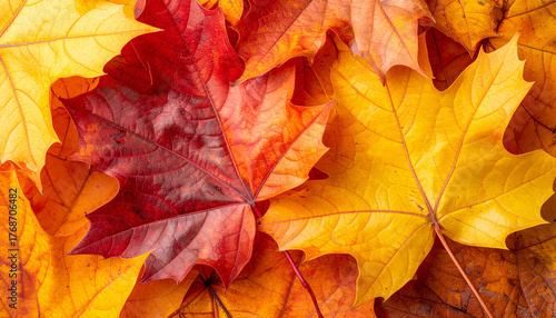 Wallpaper Mural Vibrant autumn maple leaves background in warm orange and yellow tones Torontodigital.ca