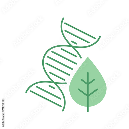 DNA Helix Leaf – Symbolizing Genetic Engineering and Sustainability with Nature’s Harmony in Bioengineering and Environmental Solutions