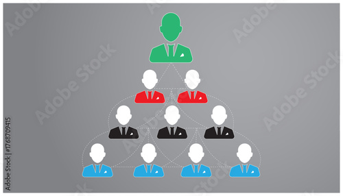 Corporate organization leader. Human resource management and leadership concept.