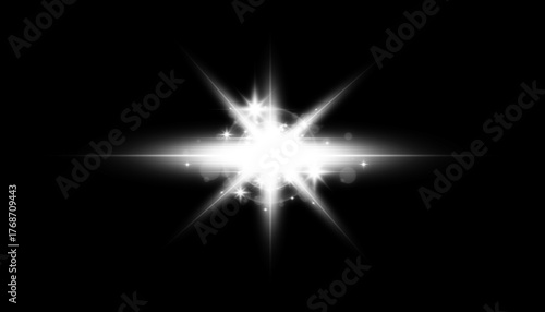 abstract star brust lens flare light