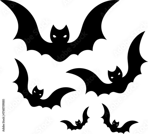 set of halloween bats