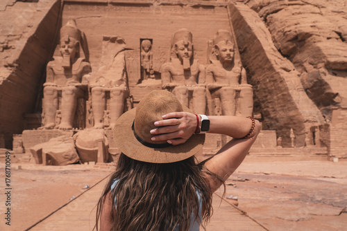 Woman at Egyptian temple