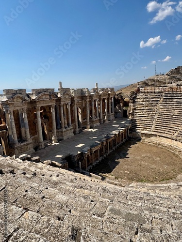 ruins of ancient roman theatre hierapolis, Turkiye