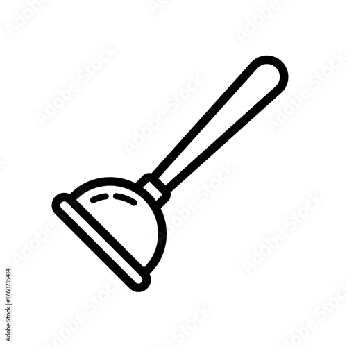 Plumbing drain plunger -  vector icon