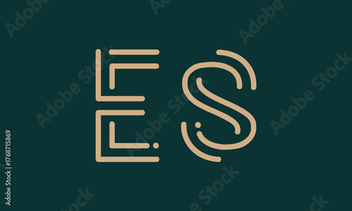 ES E es initial logo | initial based abstract modern minimal creative logo, vector template image. luxury logotype logo, real estate homie logo. typography logo. initials logo