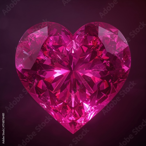 Pink diamond heart