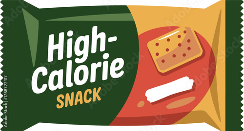 High calorie snack bar nutrition facts packaging food