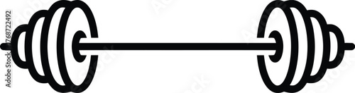 Barbell weightlifting gym fitness exercise training