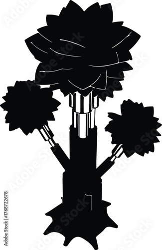 Silhouette kitchen beater whisk mixer tool for cooking vector illustration