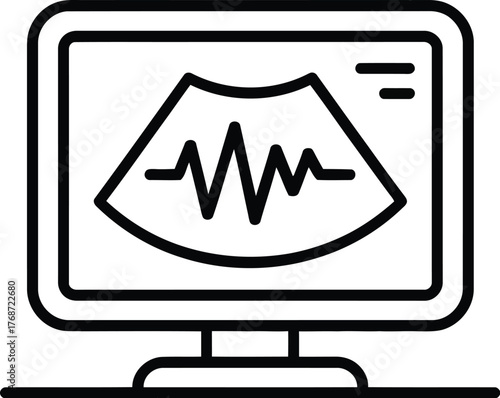 Ultrasound diagnostic medical scan technology vector