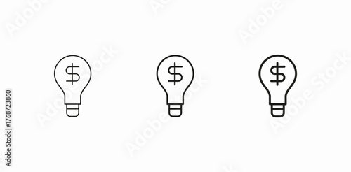 money idea bulb icon sign vector