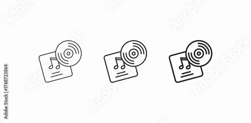 music album icon sign vector