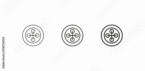 wear button icon sign vector