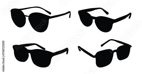 Black modern eye protection goggles package design