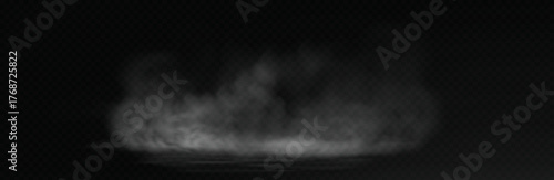 White smoke cloud overlay effect realistic fog texture on dark background.