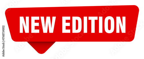 new edition red sticker isolated on transpatent background. new edition sign