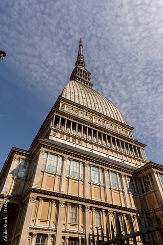 Panoramic view of the Mole Antonelliana in Turin