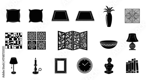 Elegant home decor black silhouettes for sophisticated interiors and stylish living spaces