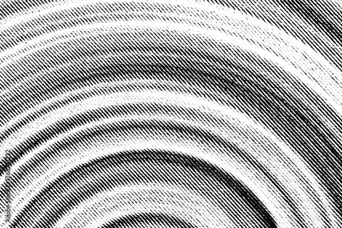 Photos Rough halftone arc texture with thick diagonal lines forming radiating wave-like curves