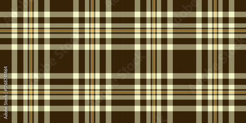 Classic plaid pattern. Dark brown and beige create a timeless, versatile design. Use for textile, backgrounds, or stylish projects needing a warm, earthy feel.
