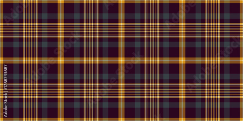Classic tartan plaid pattern in dark  gold hues. Evokes heritage, warmth,  tradition. Perfect for textiles, backgrounds, or autumnal designs. Versatile texture.