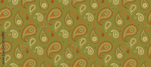 Traditional repeat at curled effect. Pattern stylish of botanical designer. Curve ethnicity and swirling floral.