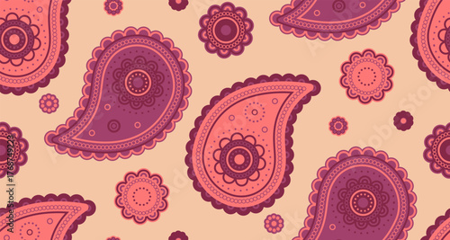 2025 vitality a artistic drawn. Twisted repeating by herbal boteh. Ethereal page in flower retro style.