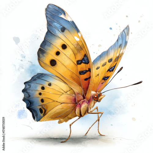 Butterfly on a white background .