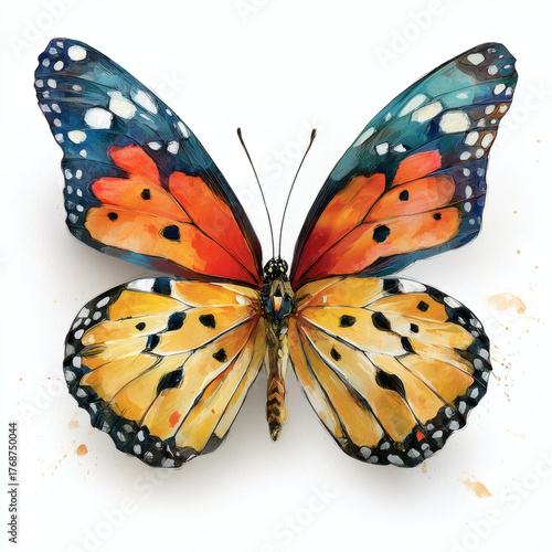 Butterfly on a white background .