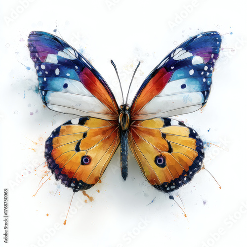 Butterfly on a white background .