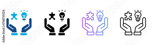 Creative Icon Multiple Style Vector Illustration

