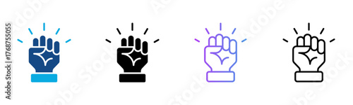 Motivation, Icon Multiple Style Vector Illustration
