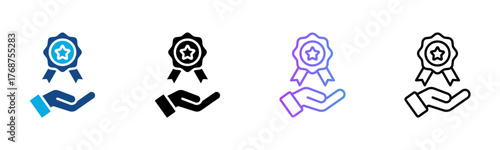 Quality Icon Multiple Style Vector Illustration
