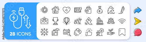 Helping hand, Charging adapter and Signature line icons. Interest rate, AI generate, Inflation icons. Pack of Wifi, Seo timer, Work home icon. Vector