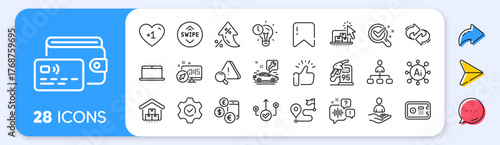 Journey, Attention and Web system line icons. Interest rate, AI generate, Inflation icons. Pack of Chemistry lab, Petrol station, Correct way icon. Management, Car service, Laptop pictogram. Vector