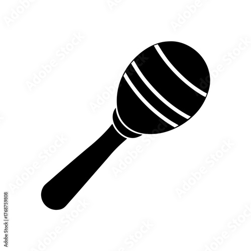 A maraca silhouette vector illustration