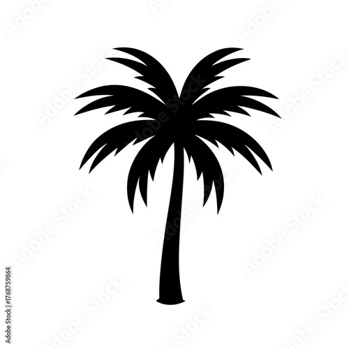 A date palm tree silhouette vector illustration