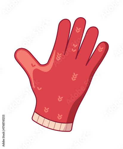 Trendy fashion red winter glove