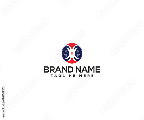 Geometric Abstract Logo: The logo, a visual embodiment of a brand identity, harmoniously blends geometric precision and aesthetic charm, it offers a sophisticated appeal.