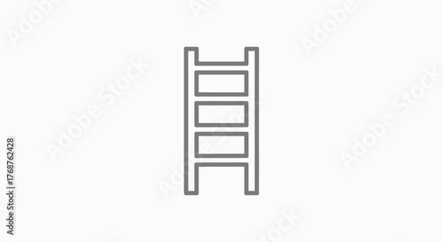 Minimalist ladder icon on a plain background symbolizing progress and aspiration