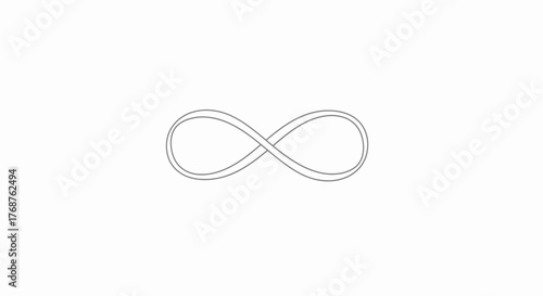 Minimalist infinity loop symbol representing limitless possibilities and eternal concepts