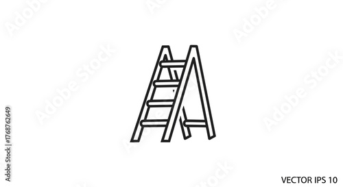 Stepping towards progress: a minimalistic ladder illustration showcasing accessibility and