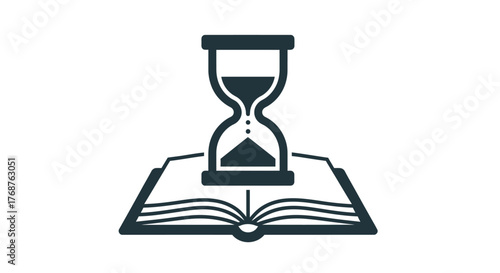 Iconographic illustration conveying the concept of learning efficiency and deadline-driven education