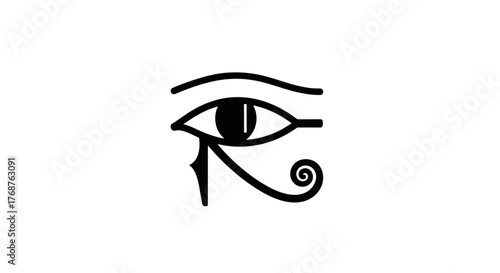 Stylized depiction of an eye, a symbol reminiscent of ancient cultures and spiritual emblem
