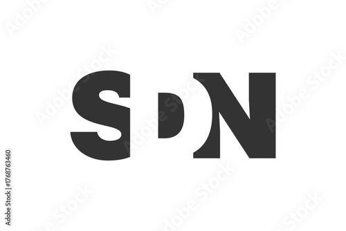 SDN logo design. Initial letter S D N bold font style for tech startups, consulting, corporate branding. Creative company name, headlines typography identity, trendy logotype.