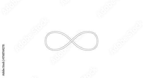 Elegant depiction of the infinity symbol on a pristine white background conveying endlessness and