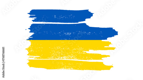 Ukrainian national flag in grunge style