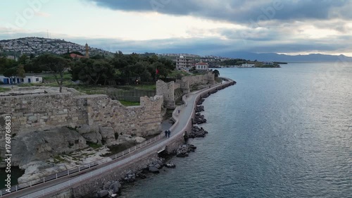 Wallpaper Mural Aerial view of Old Foça castle Torontodigital.ca