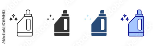 Bleaching Icon Set. Designed In Multi Style