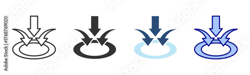 Put Here Icon Set. Designed In Multi Style